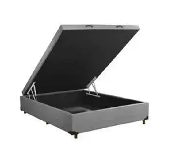 Cama Box Baú Casal Linho Cinza
