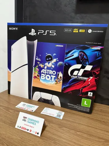 PS5 SLIM MÍDIA DIGITAL ASTRO BOT/GRAN TURISMO NOVO/LACRADO