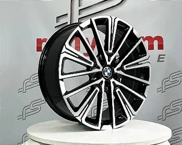 Jogo de Roda Bmw X-1 Preto Diamantada 5x112 - 20x8 Offset 46