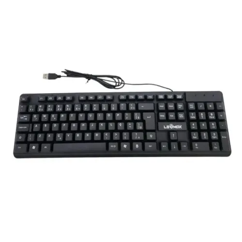 Teclado Com Fio Usb Para Pc Notebook Silencioso Macio