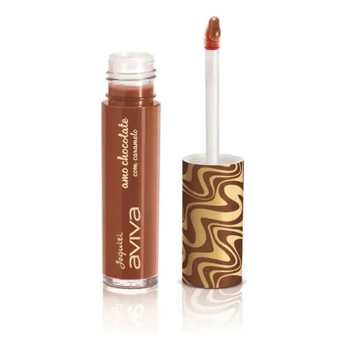 Batom Líquido Aviva Amo Chocolate com Caramelo - Jequiti