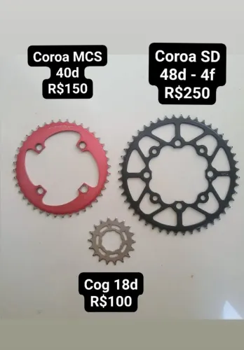 Coroas e Cog para BMX 