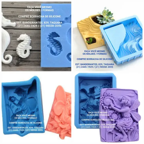 Borracha de Silicone para Moldes Artesanais