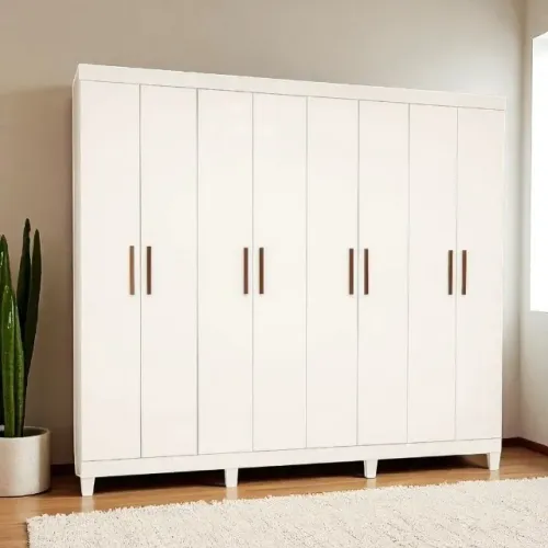 Guarda roupa petropolis 8 portas com amplo espaço