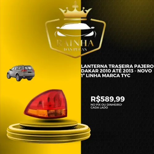 Lanterna Traseira Pajero Dakar 2010 até 2013 - NOVO