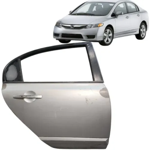 Porta Traseira Direita Civic 2007 a 2011 Prata Recuperado