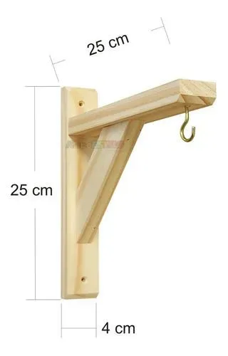 .(Mão Francesa) Suporte de madeira