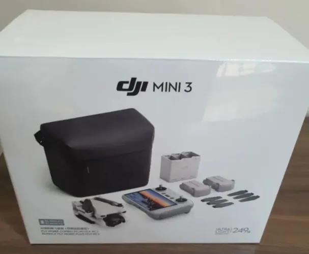 Drone DJI Mini 3 Combo Fly More ? Controle com Tela Integrada ? NOVO E LACRADO<br>