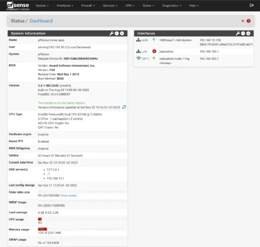 Servidor Firewall pfSense Pronto c/ VPN Configurada + Suporte (Intel Gigabit)