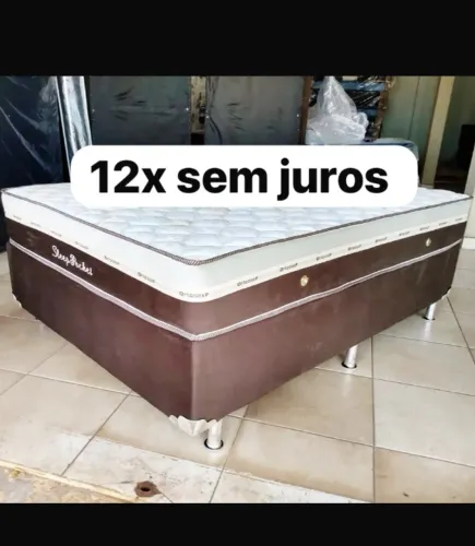 Cama box colchão novo e base 