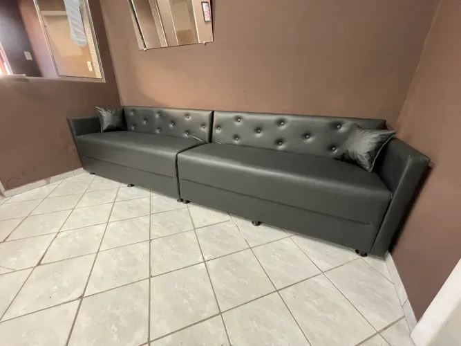 Poltrona de espera LOJAS, ESCRITÓRIOS, BARBEARIAS, SALÕES em Corino SOB MEDIDA