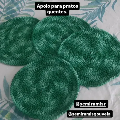 apoio para pratos quentes de croche