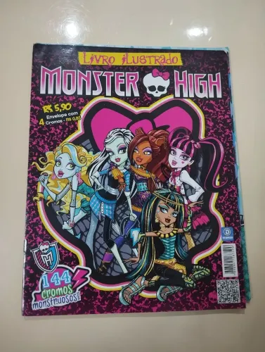 Álbum de figurinhas Monster High completo colecionável 