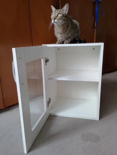 Armário aéreo 01 porta com visor