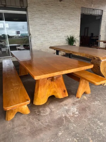 Mesa Rustica de madeira 3mts prancha única linda