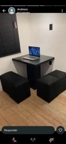 Mesa de Jantar Moderna Preta