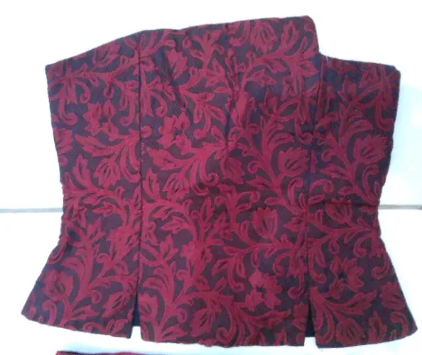 Festa conjunto Top e Saia longa Vermelho Bordô 36/38