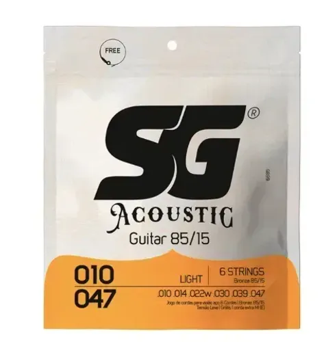 Encordoamento SG 010 | Violão | Custom Light | 85/15 | 010-047 - Natal