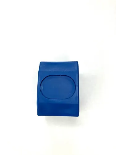 Fixador azul com logo Total Telas para tela de gradil - kit c/ 20 unid.