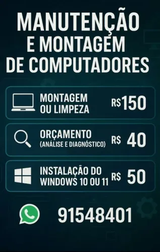Limpeza e montagem de computadores