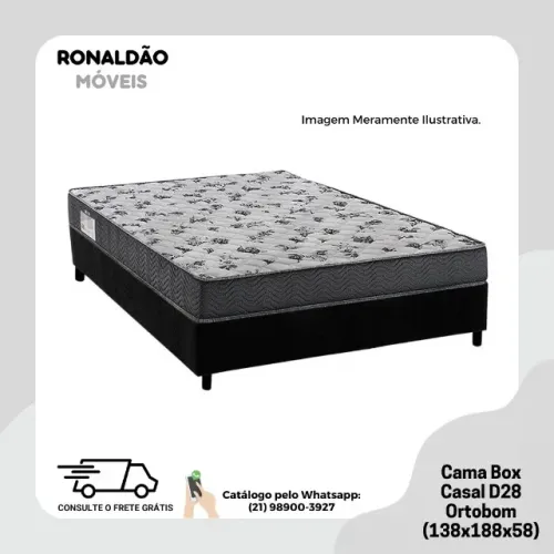Cama Box Casal D28 - Entrega Rápida!