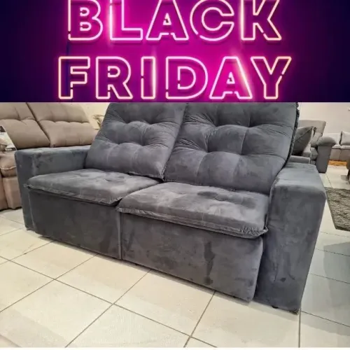 Sofá Michigam 4 Lugares No Cinza