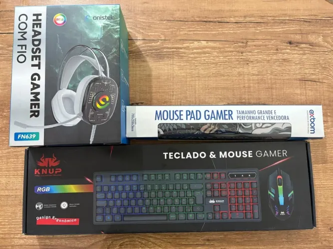 Kit Teclado E Mouse Gamer + Fone Gamer + Mouse Pad Gamer Speed