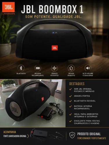 JBL Boombox 1 Original | Som Potente | Funcionando Perfeitamente
