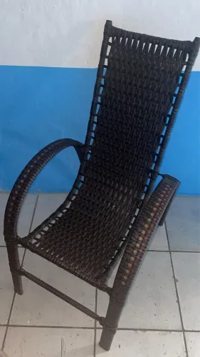 Cadeira de praia/quintal ou varanda trançada artesanal
