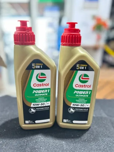 Óleo Castrol Power 1 10w50 100% Sintético 1 Litro Moto