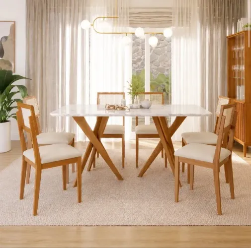 Conjunto de Jantar Terracota 6 Lugares