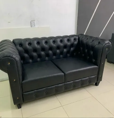 Sofá Chesterfield Preto