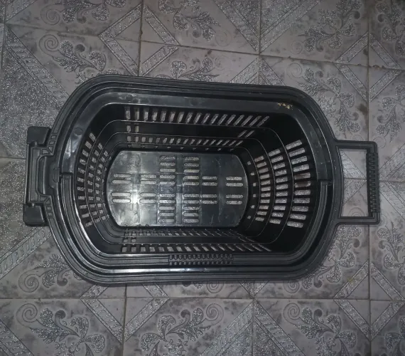Kit 8 cestas de supermercado com rodinhas e alças 