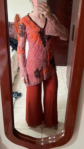 Conjunto vintage feminino