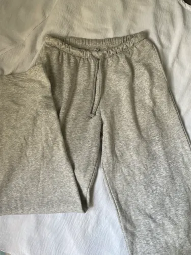 Calça Moletom Wide Leg H&M Divided Cinza Tam PP