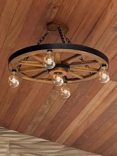 Kit 2 unidades Lustre Rústico 70cm