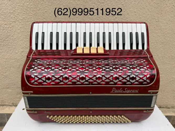 Acordeon sanfona gaita 120 baixos em 3/5 de voz tamanho normal 