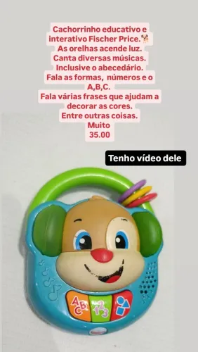 Brinquedos interativo educativo eletrônico Fischer Price 