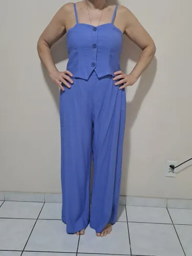 Macacão alfaitaria azul