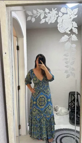 Vestido longo Farm