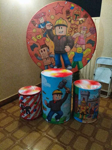 Kit de decoração festa de aniversário tema Roblox