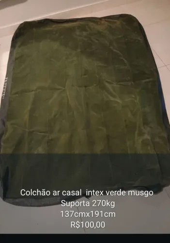 Colchao de ar intex verde musgo suporta até 270kg