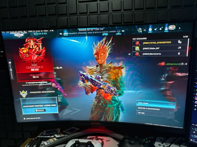 Monitor Gamer 165hz, 31.5 polegadas, Curvo