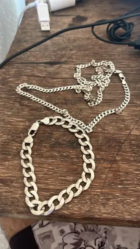 CORDÃO + PULSEIRA PRATA 925