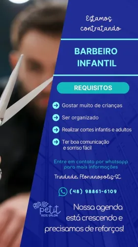 Barbeiro infantil em Florianópolis
