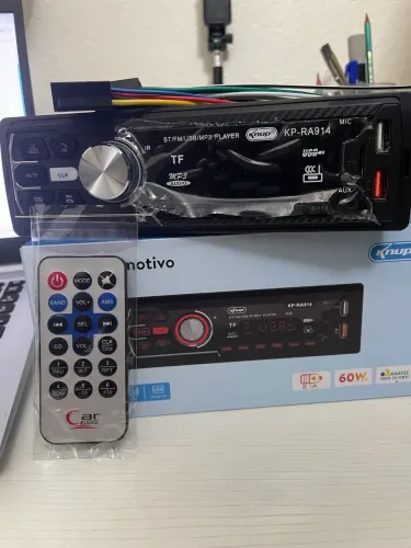 RÁDIO PARA CARRO BLUETOOTH COMPLETO