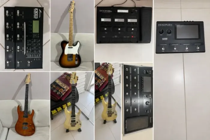 Helix Floor,Fractal Ax8, Headrush Gigboard, G5n, fender Telecaster MIM, Ibanez RG, Peruzzo