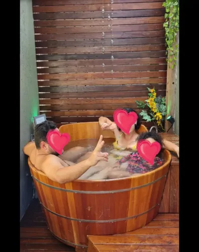 Ofuro madeira cedro com aquecedor e spa com jatos
