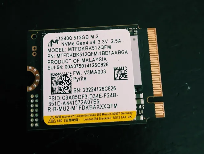SSD NVME 512GB - 2230
