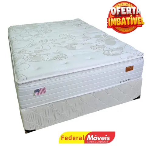 Cama Box Colchão Plumatex e Base Casal 1,38m - Entregamos